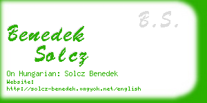 benedek solcz business card